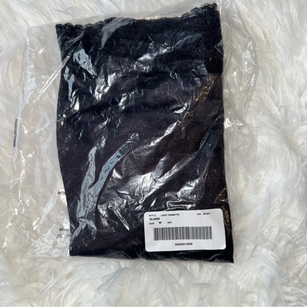 Ruby Ribbon Lace Torsette Open Bust SL3020 Black Size Medium Feminine‎